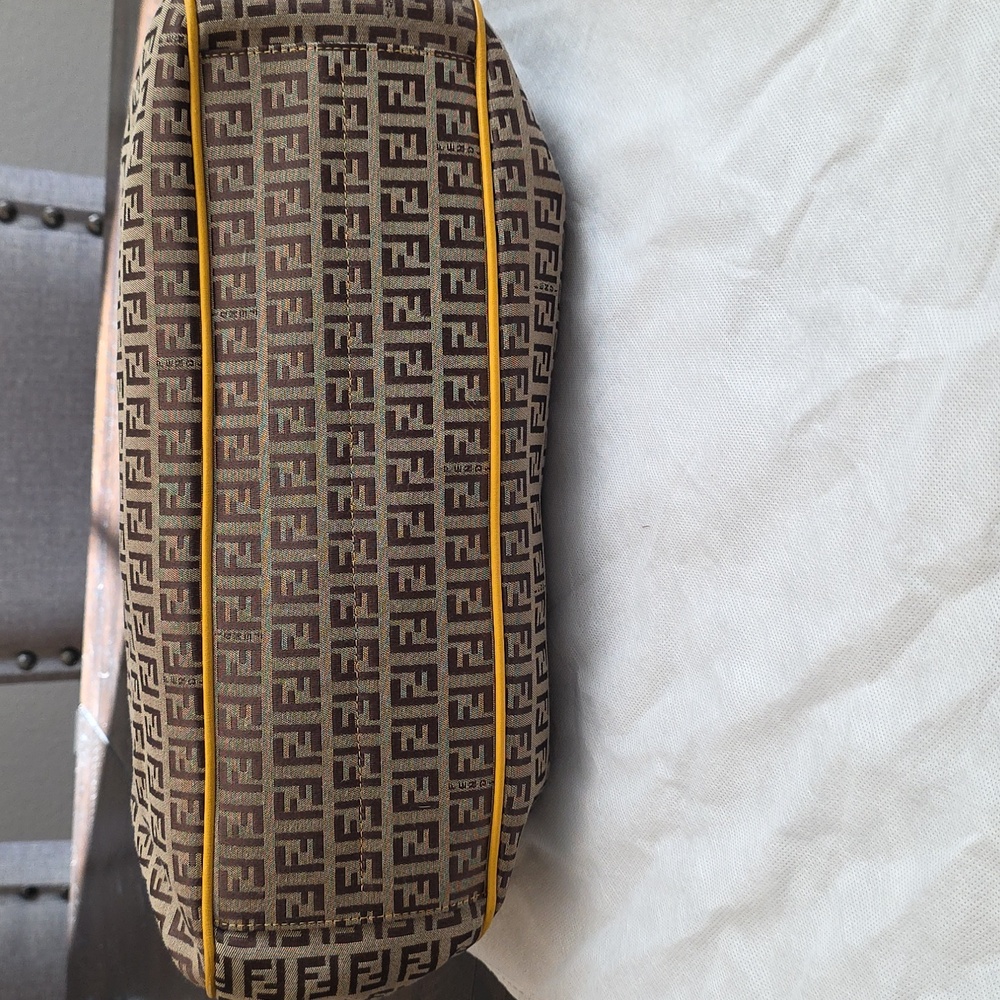 Fendi Leather-Trimmed Zucchino Hobo - Picture 3 of 5
